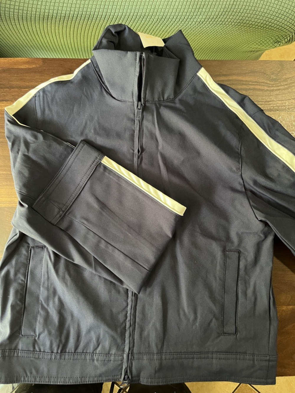 wild fable Navy Windbreaker with Cream Stripes